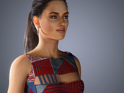 Irina Shayk Character Low-poly 3Dモデル