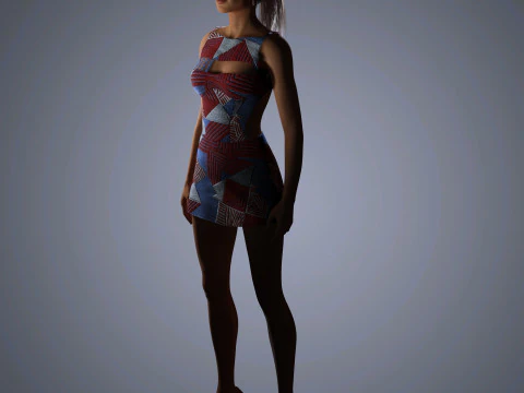 Irina Shayk Character Low-poly 3D Model