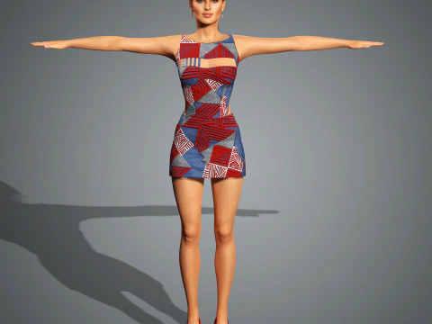 Irina Shayk Character Low-poly 3D Model