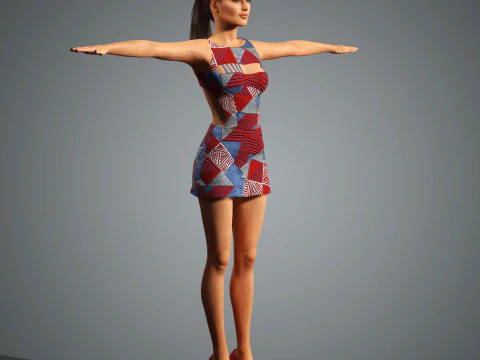 Irina Shayk Character Low-poly 3D Model