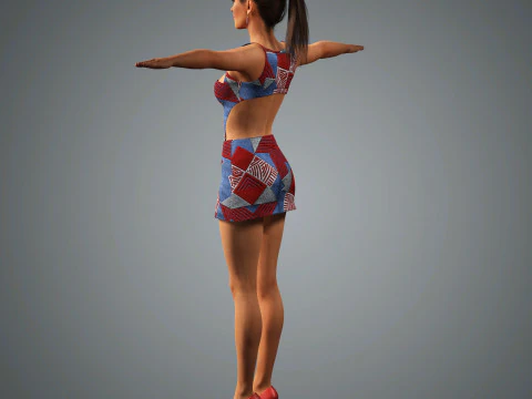 Irina Shayk Character Low-poly 3D Model