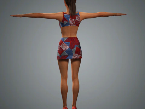 Irina Shayk Character Low-poly 3D Model
