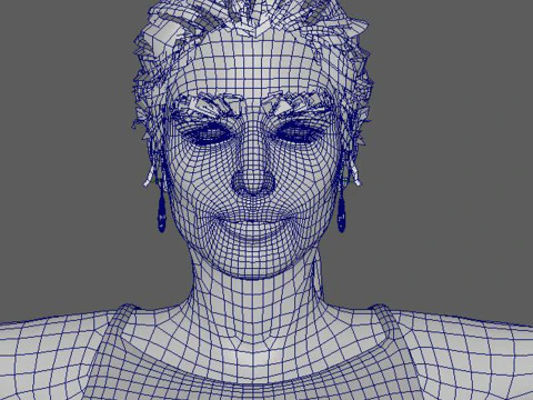 Irina Shayk Character Low-poly 3D Model