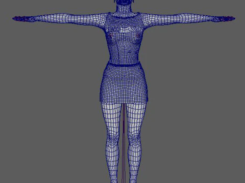 Irina Shayk Character Low-poly 3D Model