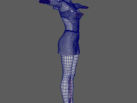 Irina Shayk Character Low-poly 3D Model
