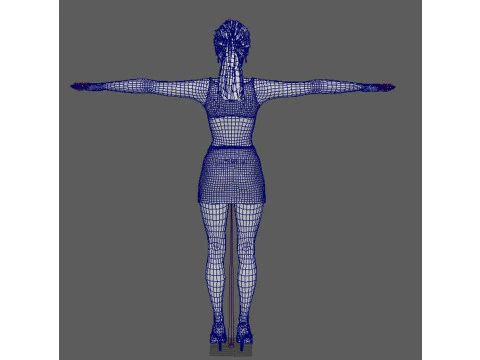 Irina Shayk Character Low-poly 3D Model