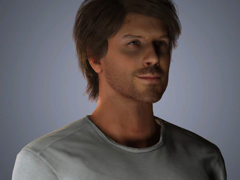 Somerhalder-Charakter 3D Modell