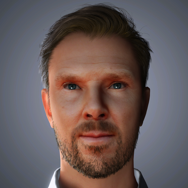 Benedict Cumberbatch Character Model 3D .c4d .max .obj .3ds .fbx .stl .blend