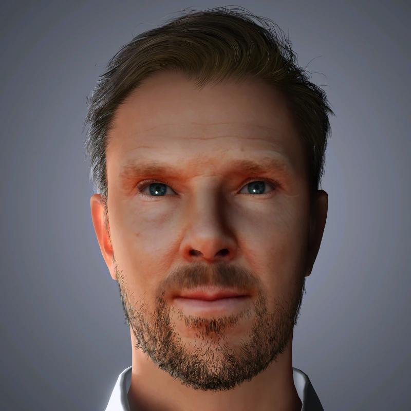 Benedict Cumberbatch Character 3D Model .c4d .max .obj .3ds .fbx .stl .blend 
