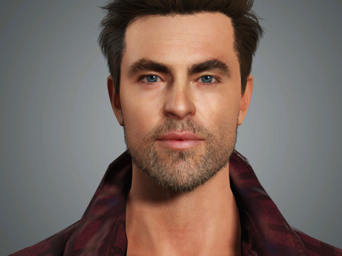 Chris Pine Character 3Dモデル