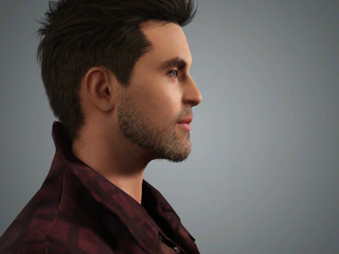 Chris Pine Character 3D Model