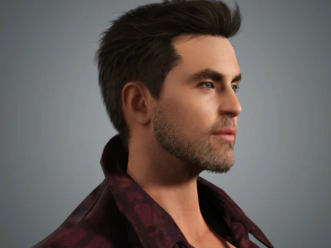Chris Pine Character 3D Model