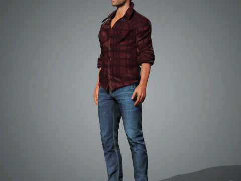 Chris Pine Character 3D Model