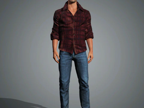 Chris Pine Character 3D Model