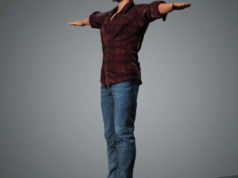 Chris Pine Character 3D Model