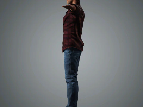 Chris Pine Character 3D Model