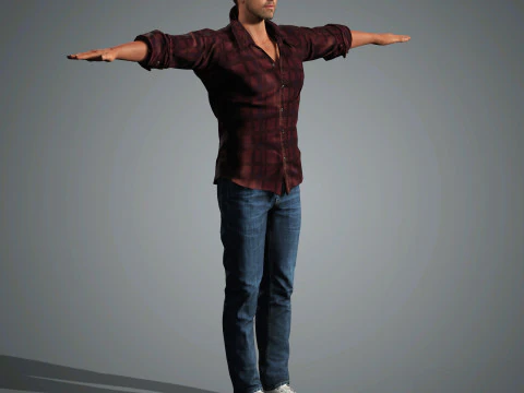 Chris Pine Character 3D Model