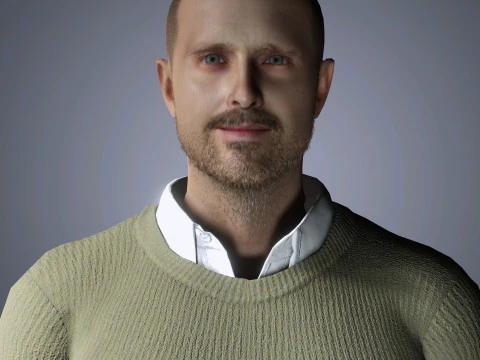 Aaron Paul Character 3D Model