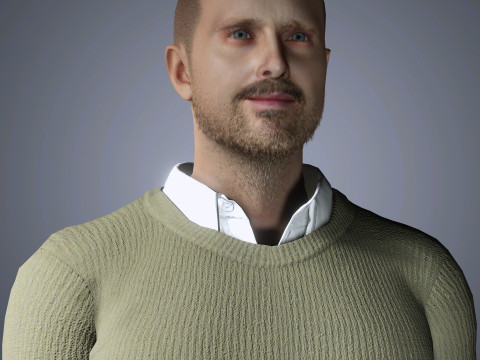 Aaron Paul Character Modelo 3D