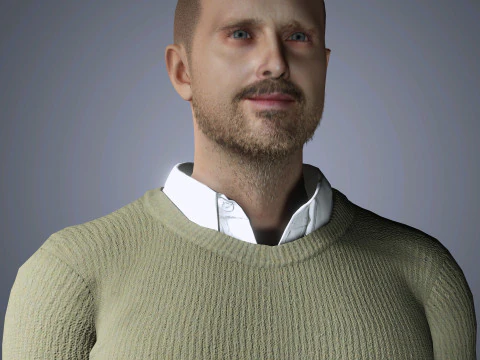 Aaron Paul Character 3D Model