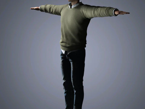 Aaron Paul Character 3D Model
