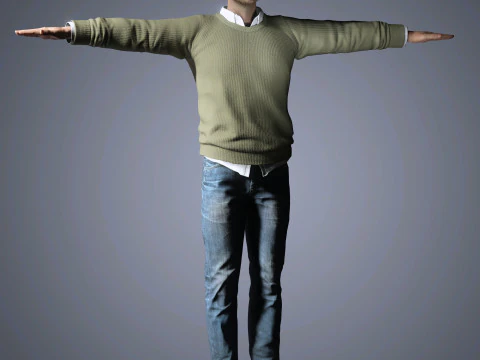 Aaron Paul Character 3D Model