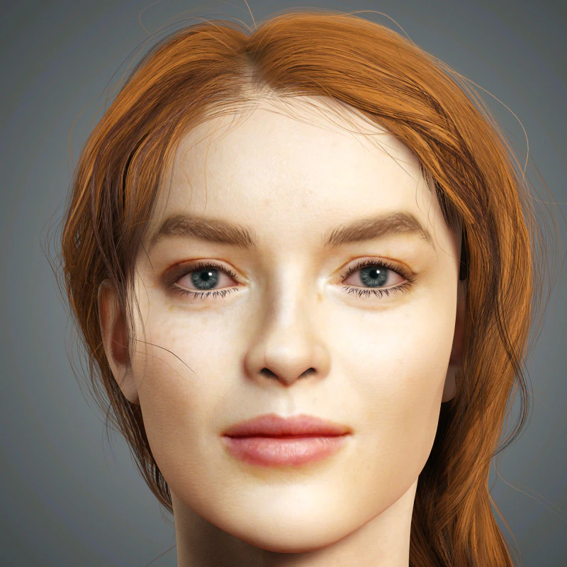 Sadie Sink Character 3D Model .c4d .max .obj .3ds .fbx .stl .blend 