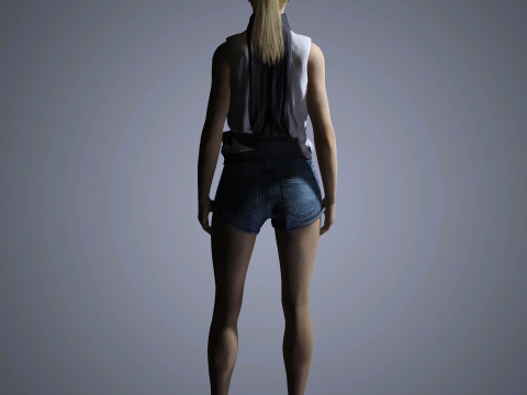 Evan Rachel Character Modelo 3D