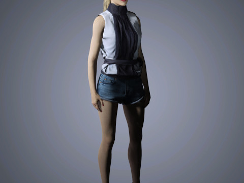 Evan Rachel Character Modelo 3D