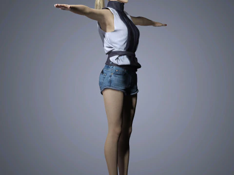 Evan Rachel Character 3D Model