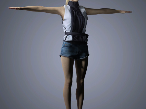 Evan Rachel Character Modelo 3D