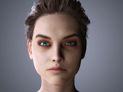 Barbara Palvin Character Low-poly 3D Model