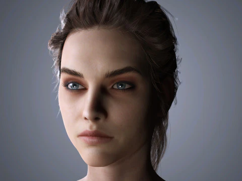 Barbara Palvin Character Low-poly 3D Model