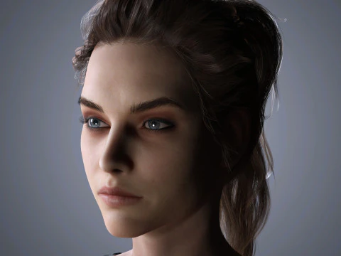 Barbara Palvin Character Low-poly 3D Model