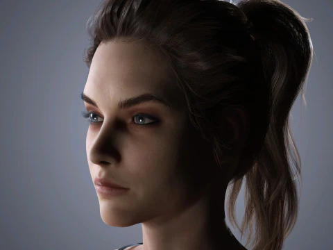Barbara Palvin Character Low-poly 3D Model