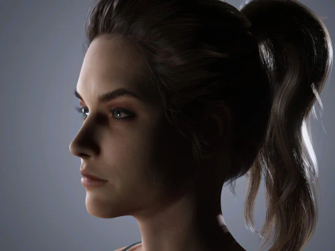 Barbara Palvin Character Low-poly 3D Model