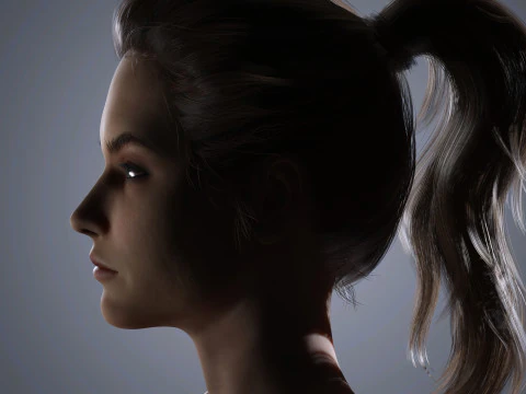 Barbara Palvin Character Low-poly 3D Model
