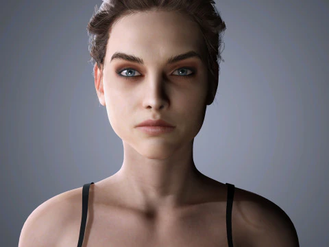 Barbara Palvin Character Low-poly 3D Model