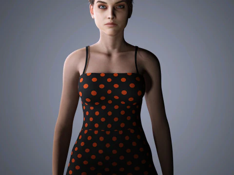 Barbara Palvin Character Low-poly 3D Model