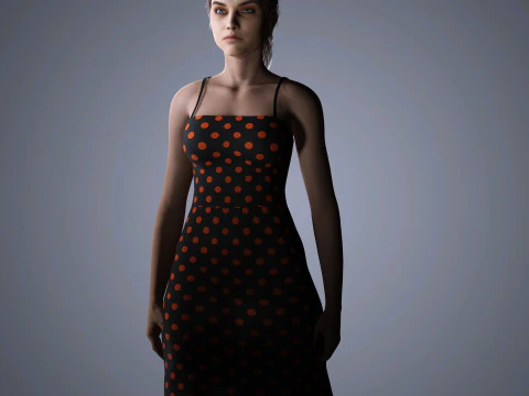 Barbara Palvin Character Low-poly 3D Model