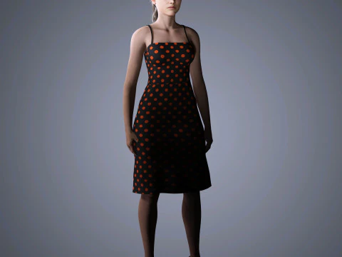 Barbara Palvin Character Low-poly 3D Model