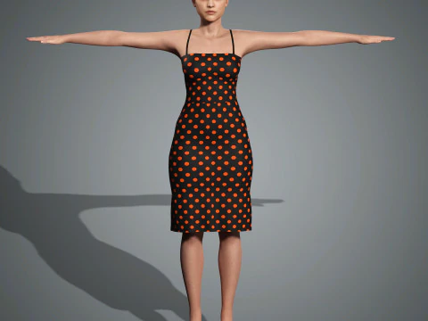 Barbara Palvin Character Low-poly 3D Model