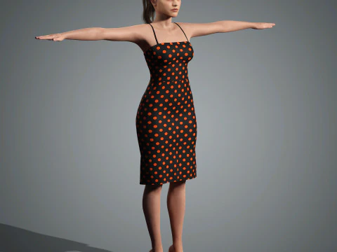 Barbara Palvin Character Low-poly 3D Model