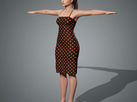 Barbara Palvin Character Low-poly 3D Model