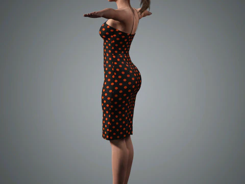 Barbara Palvin Character Low-poly 3D Model