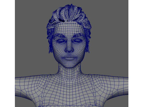 Barbara Palvin Character Low-poly 3D Model