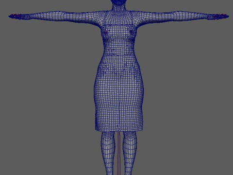 Barbara Palvin Character Low-poly 3D Model