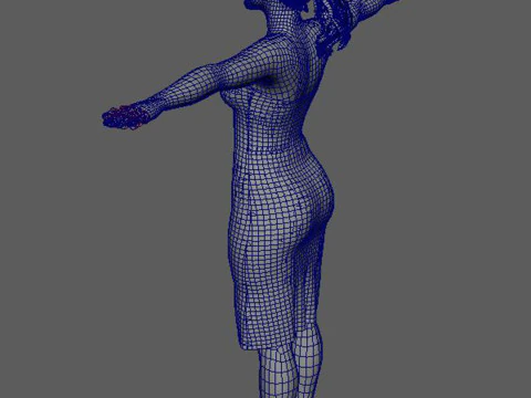 Barbara Palvin Character Low-poly 3D Model