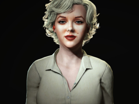 Marilyn Monroe Character 3D Model