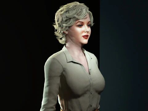 Marilyn Monroe Character 3D Model